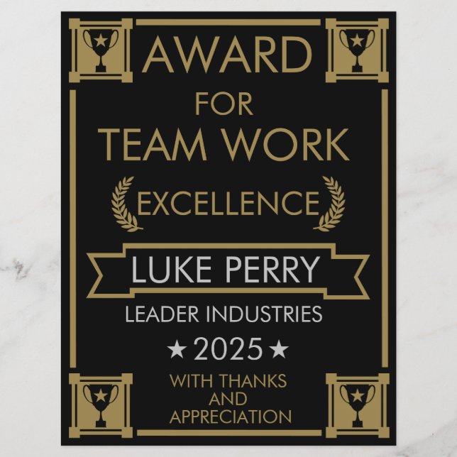 Lámina Premio del Personal Corporativo (Anverso)