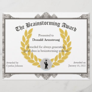 Lámina Premio Funny Employee - Brainstorming
