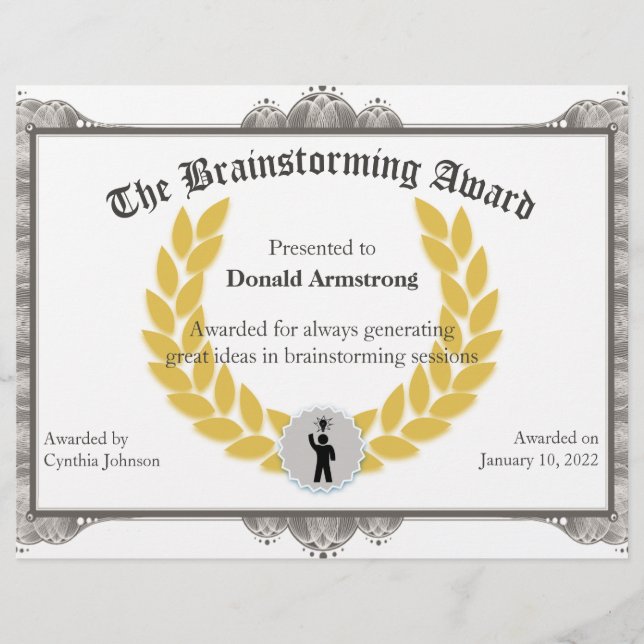 Lámina Premio Funny Employee - Brainstorming (Anverso)