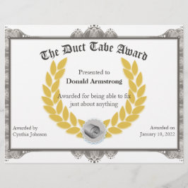 Lámina Premio Funny Employee - Cinta Duct