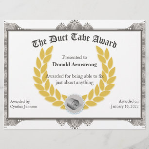 Lámina Premio Funny Employee - Cinta Duct