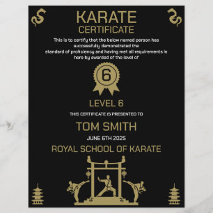 Lámina Premio Karate