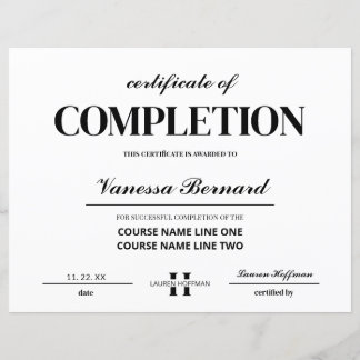 Lámina Premio Monograma al Certificado de Finalización de