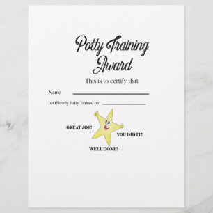 Lámina Premio Potty Training