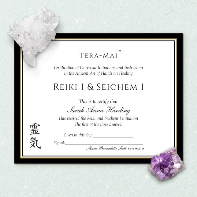 Lámina Premio Reiki de Certificación de Finalización (Subido por el creador)