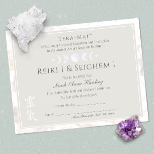 Lámina Premio Reiki Yoga de Terminación