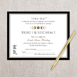 Lámina Premio Reiki Yoga de Terminación