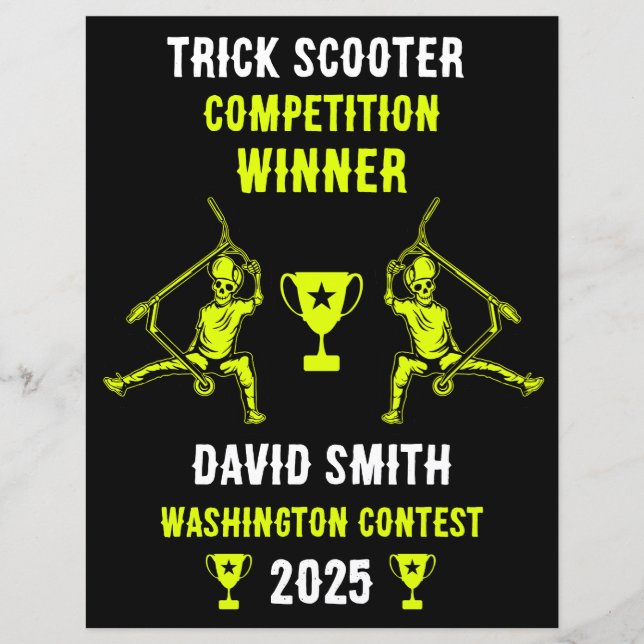 Lámina Premio Trick Scooter Rider (Anverso)