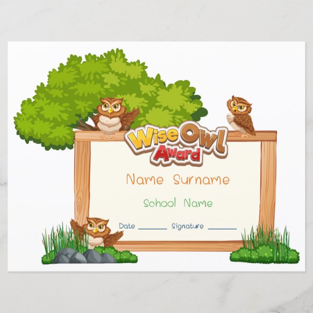 Lámina Premio Wise Owl (Anverso)