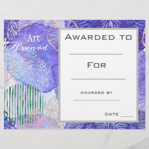 Lámina Premios de arte de clases arte abstracto azul