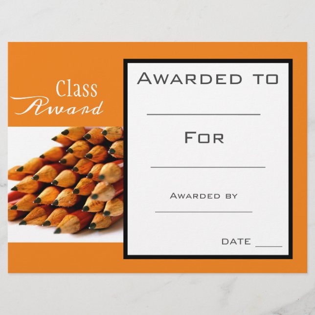 Lámina Premios de clase Lápices estudiantiles (Anverso)