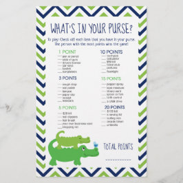 Lámina Preppy Alligator ¿Qué hay en tu juego de bolso?