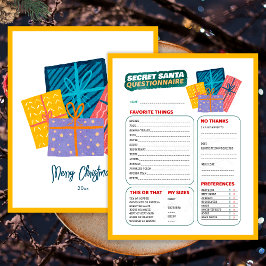 Lámina Presenta el Cuestionario secreto de juego de los N