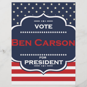 Lámina presidente de ben carson