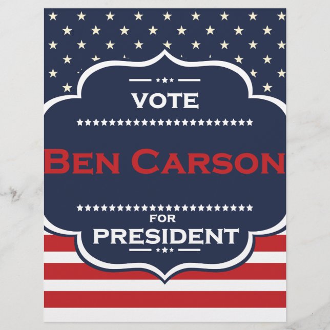 Lámina presidente de ben carson (Anverso)