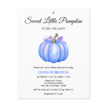 Prestar un pequeño niño calabaza Invitar a Baby Sh