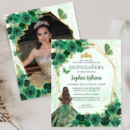 Lámina Presupuestación Dark Green Floral Princess Quince