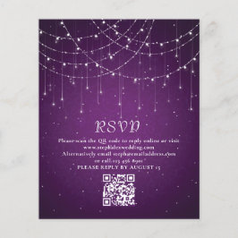 Lámina Presupuestación Luces de Cadena Púrpura Código QR