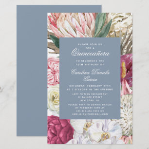 Lámina Presupuestación Quinceañera Elegante Boho Watercol