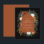 Lámina Presupuestación Sage verde elegante arco botánico<br><div class="desc">Diseño de tarjetas de Navidades florales de acuarela rústica y económica. Con hermosas rúbricas,  terracota,  pampas negro y verde salvia pasto eucalipto detalles de acuarela botánica. Este moderno diseño vacacional le da un toque de elegancia a sus vacaciones</div>