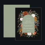 Lámina Presupuestación Sage verde elegante arco botánico<br><div class="desc">Diseño de tarjetas de Navidades florales de acuarela rústica y económica. Con hermosas rúbricas,  terracota,  pampas negro y verde salvia pasto eucalipto detalles de acuarela botánica. Este moderno diseño vacacional le da un toque de elegancia a sus vacaciones</div>