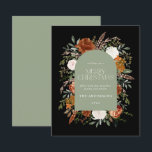 Lámina Presupuestación Sage verde elegante arco botánico<br><div class="desc">Diseño de tarjetas de Navidades florales de acuarela rústica y económica. Con hermosas rúbricas,  terracota,  pampas negro y verde salvia pasto eucalipto detalles de acuarela botánica. Este moderno diseño vacacional le da un toque de elegancia a sus vacaciones</div>