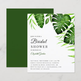 Lámina Presupuestación Tropical Bridal Shower Jungle Scri