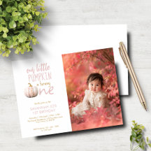 Presupuestar nuestra pequeña calabaza Invitación d