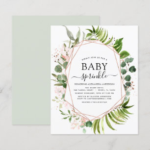 Lámina Presupuestario Bebé Sprinkle Shower Eucalyptus Gre