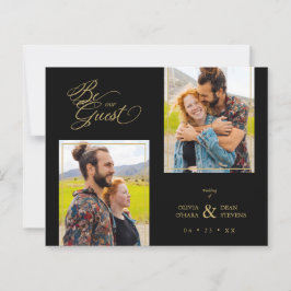 Lámina Presupuestario Black Trendy 2 fotos falsas Golden