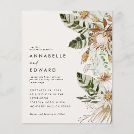 Lámina Presupuestario bohemia botánica moderna elegante