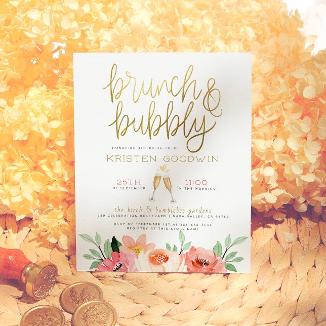 Lámina Presupuestario Champagne Heart Gold Brunch & Bubbl (Subido por el creador)