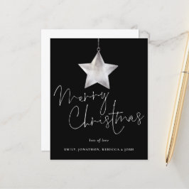 Lámina Presupuestario Estrella Plata Simple Feliz Navidad