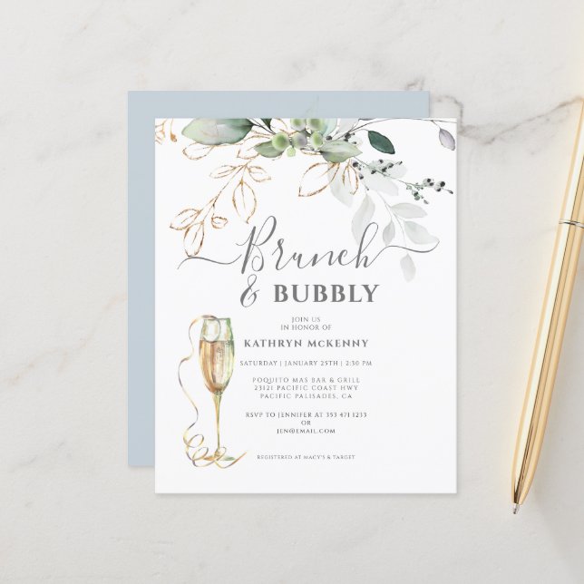 Lámina Presupuestario Eucalyptus Gold Dusty Blue Bridal S (Anverso/Reverso In Situ)