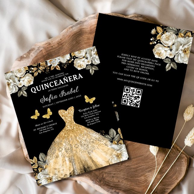 Lámina Presupuestario Floral Gold QR Código Princesa Quin (Subido por el creador)