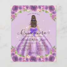 Presupuestario Floral Luz Morada Princesa Quincean