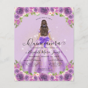 Lámina Presupuestario Floral Luz Morada Princesa Quincean