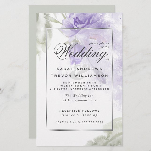 Lámina Presupuestario pero bello Rosa ruso púrpura (Anverso / Reverso)