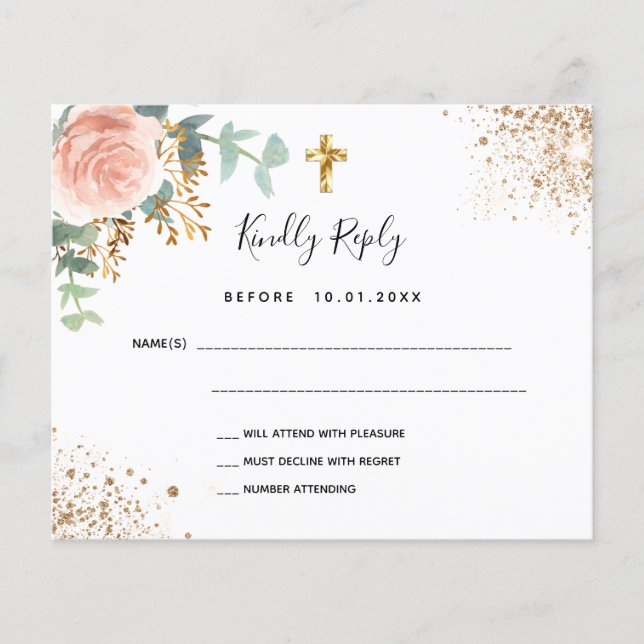 Lámina Presupuestario ruidoso rosado eucalipto baptismo f (Anverso)