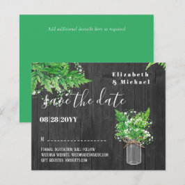 Lámina Presupuestario Verdor Ferns Boda Salven las fechas