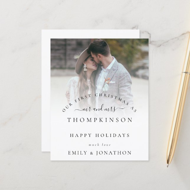 Lámina Presupuesto 1ª Navidad Sr. Mrs. Photo Holiday Card (Anverso/Reverso In Situ)