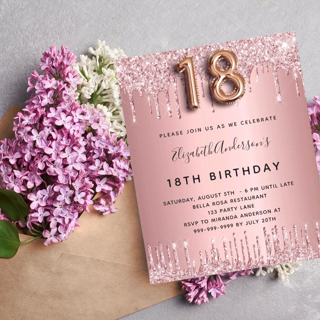 Lámina Presupuesto 18 cumpleaños rosa polvoriento rosa pu (Subido por el creador)
