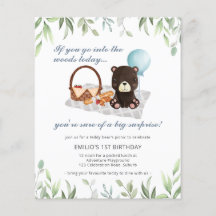 Presupuesto 1 cumpleaños Teddy Bear Picnic Azul