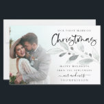 Lámina Presupuesto 1 Navidades casados Foliage Foliage Ho<br><div class="desc">1.ᵉʳ Navidades casados Foto Foliage Holiday card. Un precio económico de 5, 5 x 8, 5" tarjeta plana para sus saludos festivos en una brillante tarjeta SEMI GLOSS de 110 lb (similar al espesor de una postal) POR FAVOR NOTE: El sobre suministrado con esta tarjeta es mayor que la tarjeta...</div>