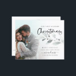 Lámina Presupuesto 1Festividad de Foliage de Navidades Ca<br><div class="desc">1.ᵉʳ Navidades casados Foto Foliage Holiday card. Una tarjeta plana SMALLER de 4, 5" x 5, 6" para sus saludos festivos en una brillante tarjeta SEMI GLOSS de 110 lb (similar al espesor de una postal) POR FAVOR NOTE: el sobre suministrado con esta tarjeta es ligeramente más grande que la...</div>