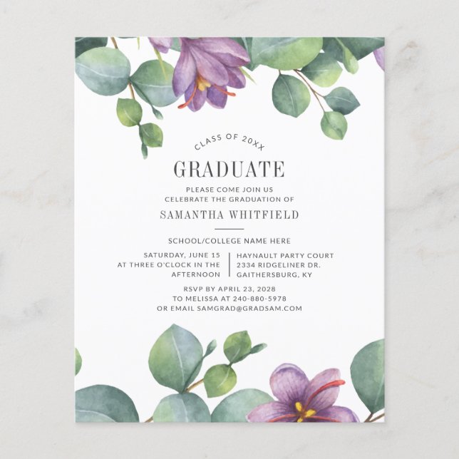 Lámina Presupuesto 2022 Graduación Verde Vegetación Flora (Anverso)