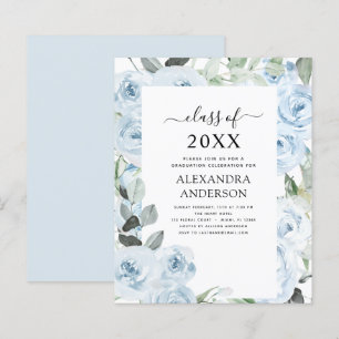 Lámina Presupuesto 2023 Verdor Floral de graduación azul 