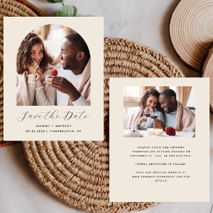 Lámina Presupuesto 2- Arco Boho Foto Beige Save the Date