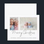 Lámina Presupuesto 2 Collage de fotos Bebés Gemelos Prime<br><div class="desc">Familia Presupuestaria 2 Collages de fotos Bebés Primeras Tarjetas De Navidad. Una alternativa de valor por dinero BUDGET en un tamaño menor de 4, 5 x 5, 6" de peso semibrillante de 110 libras, que es de espesor similar al de una postal (sin embargo, no es adecuado para usar como...</div>