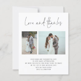 Lámina Presupuesto 2 Foto Amor Gracias Boda Script